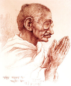 Борис Георгиев – портрет на Махатма Ганди